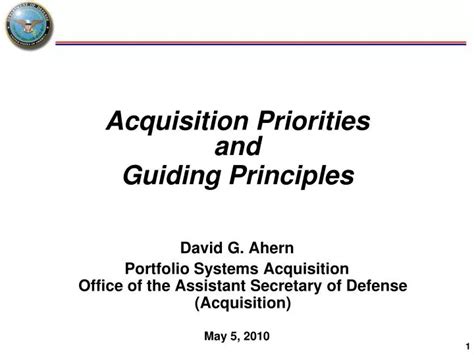 Ppt Acquisition Priorities And Guiding Principles Powerpoint Presentation Id