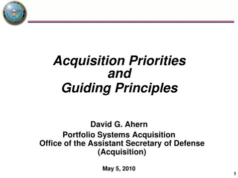 PPT Acquisition Priorities And Guiding Principles PowerPoint Presentation ID