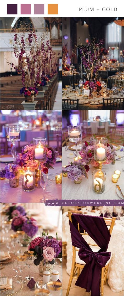 22 Plum Purple And Gold Wedding Color Ideas 💜💛