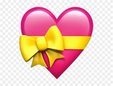 Heartwithribbonemoji Sticker Heart With Ribbon Emoji Hd Png Download