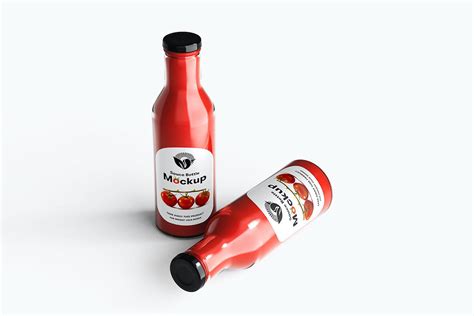 Glass Sauce Bottle Psd Mockup On Behance