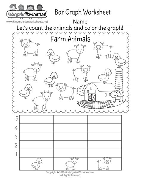 Bar Graph Worksheet Free Kindergarten Math Worksheet For Kids