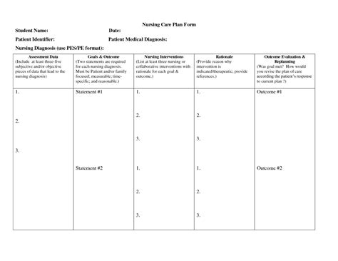 This is not always the case in most hospitals, especially in areas that are experiencing a lot of health problems or in areas with a big population, but does not have enough. Blank Nursing Care Plan Templates - Google Search ...
