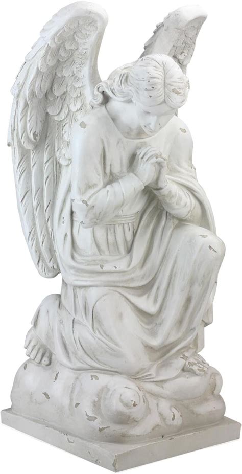 Northlight Distressed Ivory Kneeling Praying Angel