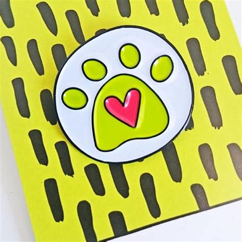 Paw Print Enamel Pin Animal Lover Enamel Pin Badge Pet Pin Cat Pin Dog
