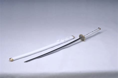 White Katana Samurai Japanese Sword One Piece Roronoa Zoro Weapons