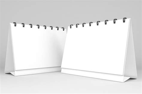 Premium Photo Calendar Perspective Side In White Background