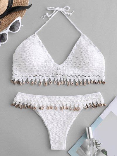Shells Crochet Bikini Set Bikini De Ganchillo Conjunto De Bikini