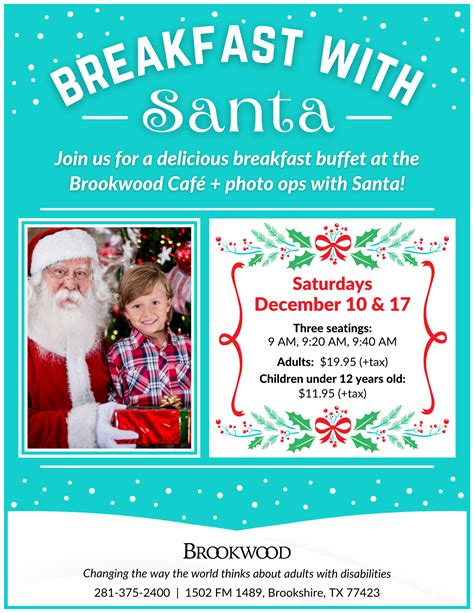 Brookwoods Annual Breakfast With Santa The Brookwood Community