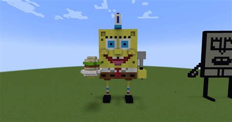 Spongebob Minecraft Building Statue By Spongebobsonic10 On Deviantart
