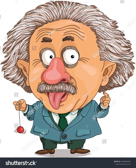 The Comic Caricature Cartoon A Funny Portrait Of The Physicist Albert