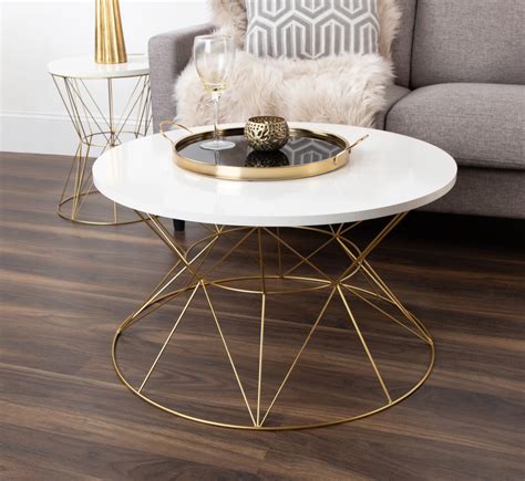 Round Gold Coffee Table Canada The Gold Finish Brings A Luxury Appeal