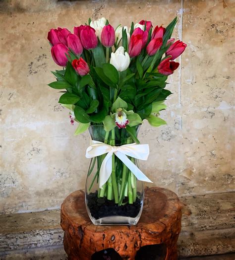Tulips Arrangement In Marina Del Rey Ca Heathers Flowers