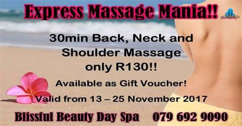 Express Massage Mania Special Blissful Beauty • Kimberley Portal