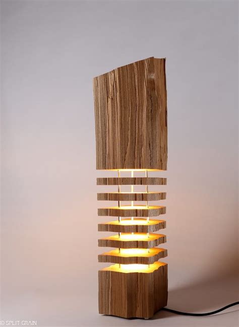 Modern Sliced Wood Light Sculpture Gadget Flow