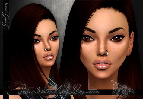 Sims 4 Ccs The Best Pearl Nose Piercing By Blue8white