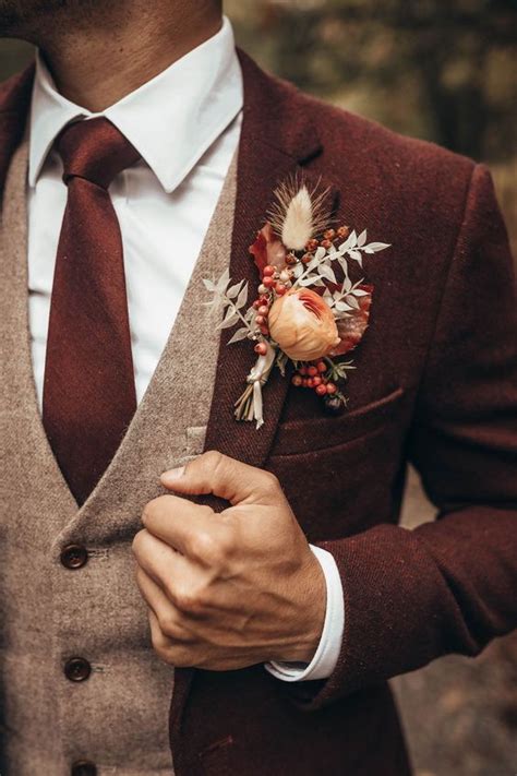 77 Beautiful Fall Wedding Boutonnieres Weddingomania