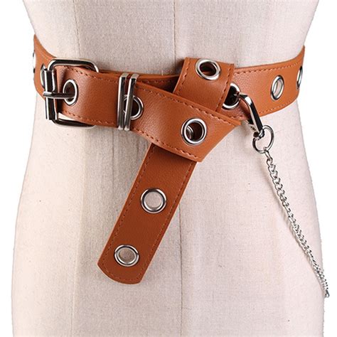 105cm Fashion Punk Rock Fashion Harajuku Waist Belts Leather Punk