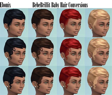 The Sims 4 Cc — Ebonixsimblr Bebebrillit Baby Hair
