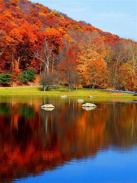 By The Lake Autumn Scenery Fall Pictures Autumn Scenes