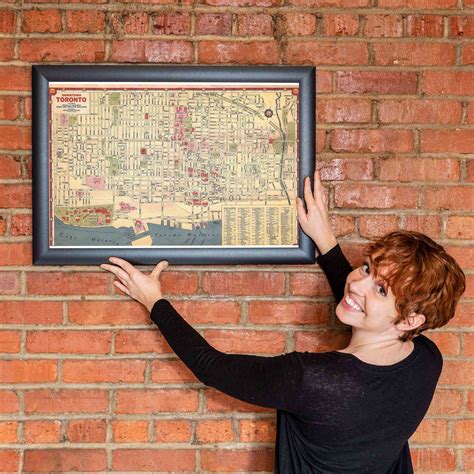 Street Map Of Downtown Toronto By Shell Oil 1930 S Teak Etsy