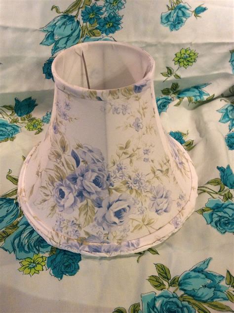 Furniture Diy Shabby Chic Lamp Shades Fabric Cover With Blue And White