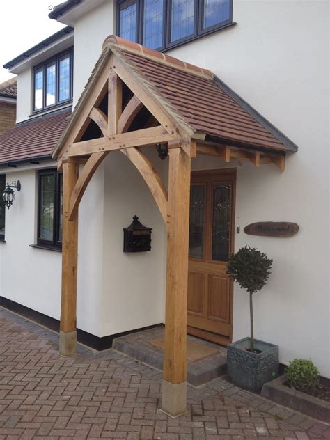 Bespoke Green Oak Porch Front Door Canopy Handmade In Shropshire
