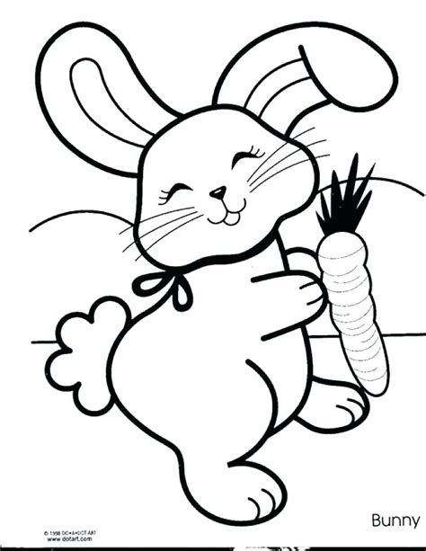 Baby Easter Bunny Coloring Pages At Free Printable