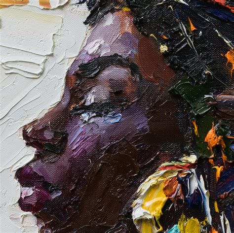 African Woman Portrait Original Oil Painting By Anastasiya Valiulina