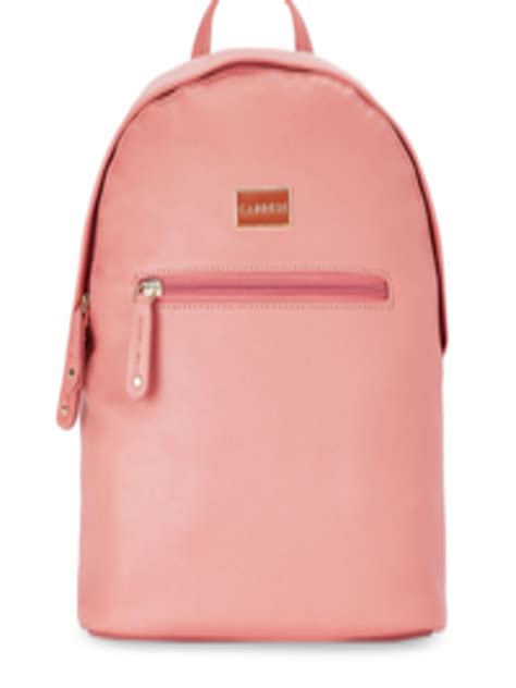 Buy Caprese Women Peach Coloured Solid Backpack Backpacks For Women