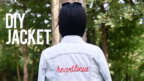 Diy Embroidered Denim Jacket Heartlicia Youtube