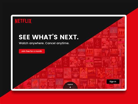 Netflix Landing Page Alternate Design Yearbook Themes Yearbook