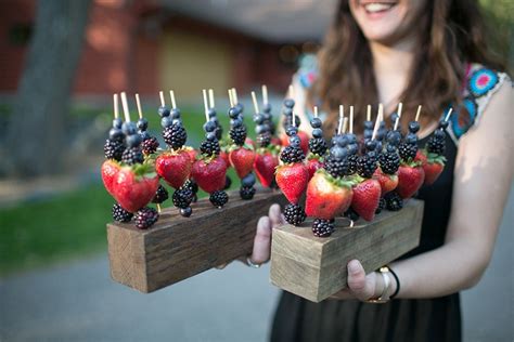 Fruit Skewers Step Up A Basic Fruit Platter By Serving A Variety Of