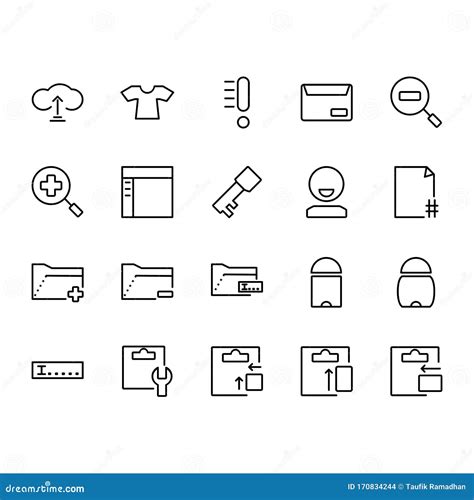 Application Icon Set Design Line Style Part 4 Perfect For Application
