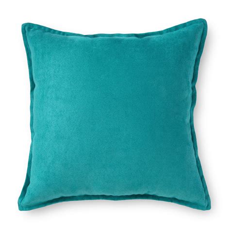 How to make anthropologie throw pillows. Mainstays Faux Suede Decorative Square Throw Pillow with Flange, 18" x 18", Peacock - Walmart ...
