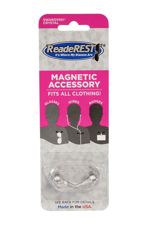 Readerest Magnetic Eyeglass Holder Clear Crystal