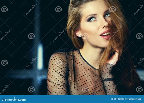 Perfect Brunette Beauty Stock Image Image Of Dress Lips 26128219