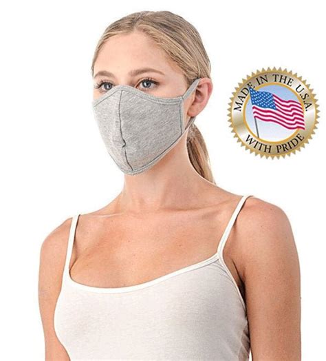 3pcspack Organic Cotton Unisex Face Masks Made In Usa Etsy