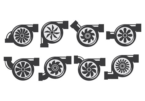 Turbocharger Icons 131613 Vector Art At Vecteezy