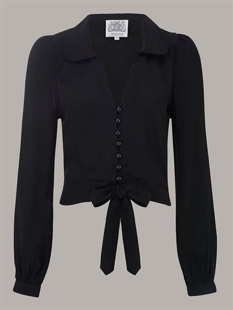 Clarice Blouse In Black By The Seamstress Of Bloomsbury Authentic