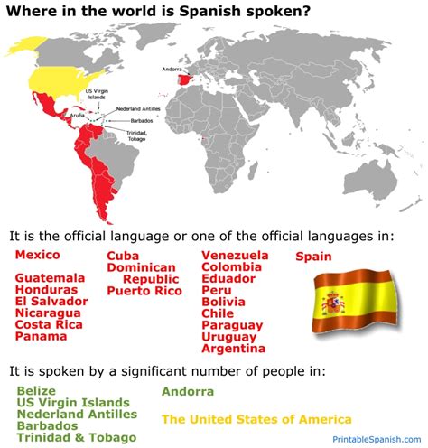 Map Of Spanish Speaking Countries And Capitals Printables Highlighted