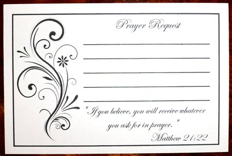 Prayer Card Template Printable