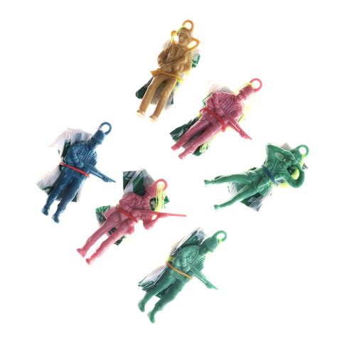 6pcs Mini Hand Throwing Parachute Toy Educational Parachute Men With