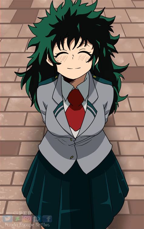 Female Deku Smiling Bnha Mha By Fuko99 On Deviantart My Hero