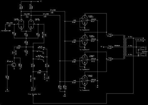 Schematic Diagrams Hybrid Valve Amplifier Circuit Diagram 6l6 Ecc83