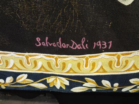 Lot Detail Salvador Dali Persistance Of Memory Tapestry Stamp Signed