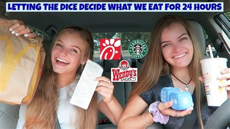 Letting The Dice Decide What We Eat For 24 Hours ~ Jacy And Kacy Youtube