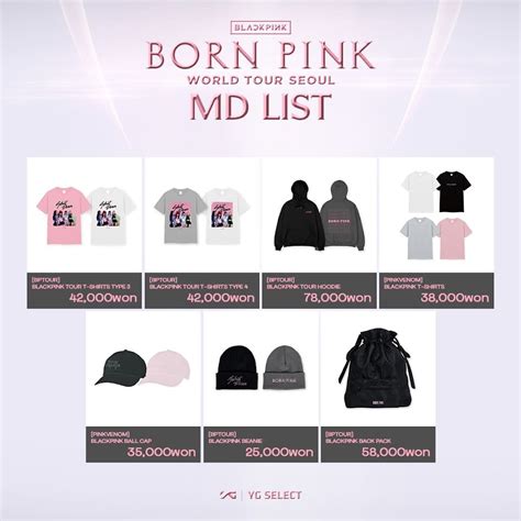 Heres All Of The Merch Available For Blackpinks Born Pink World