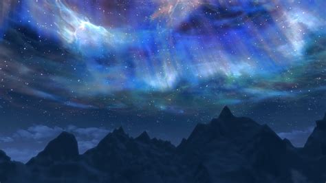 The Elder Scrolls V Skyrim Video Games Clouds Aurorae