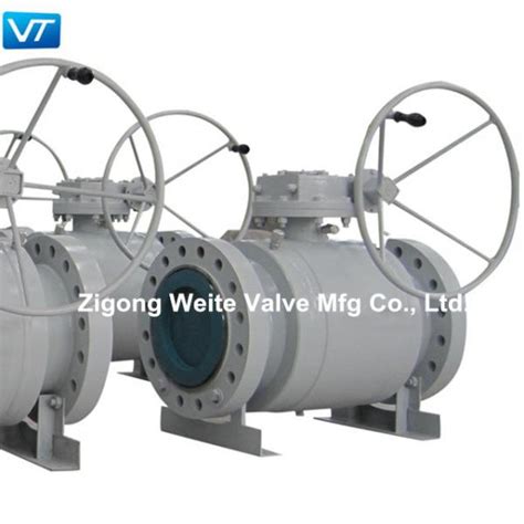 China Fully Welded Gear Operated Ball Valve With Gearbox Api 607